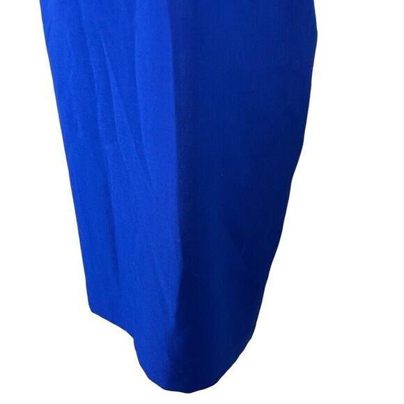 Evan Picone Black Label Womens Blue Cobalt Colorblock Sheath Career Dress sz 12 - Picture 10 of 16